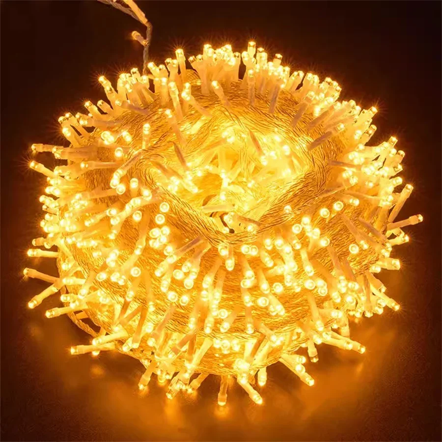 100M 4000 LED Fairy Light Garland Christmas String Lights Outdoor Wedding Party Fairy Light Waterproof Garden Tree String Light