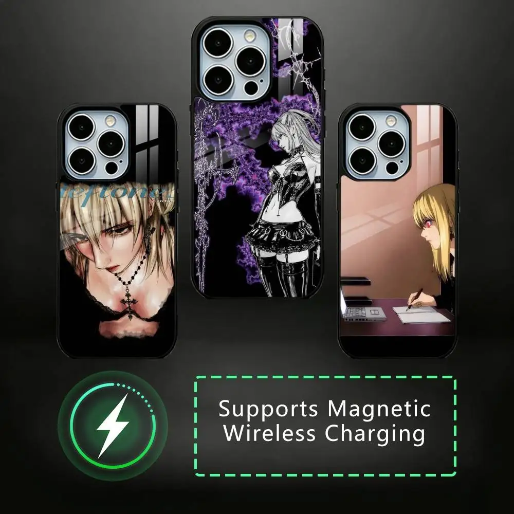 

Misa anime D-Death N-Note Phone Case For iPhone17,16,15,14,13,12,11 Plus,Pro Supports Magnetic Wireless Charging