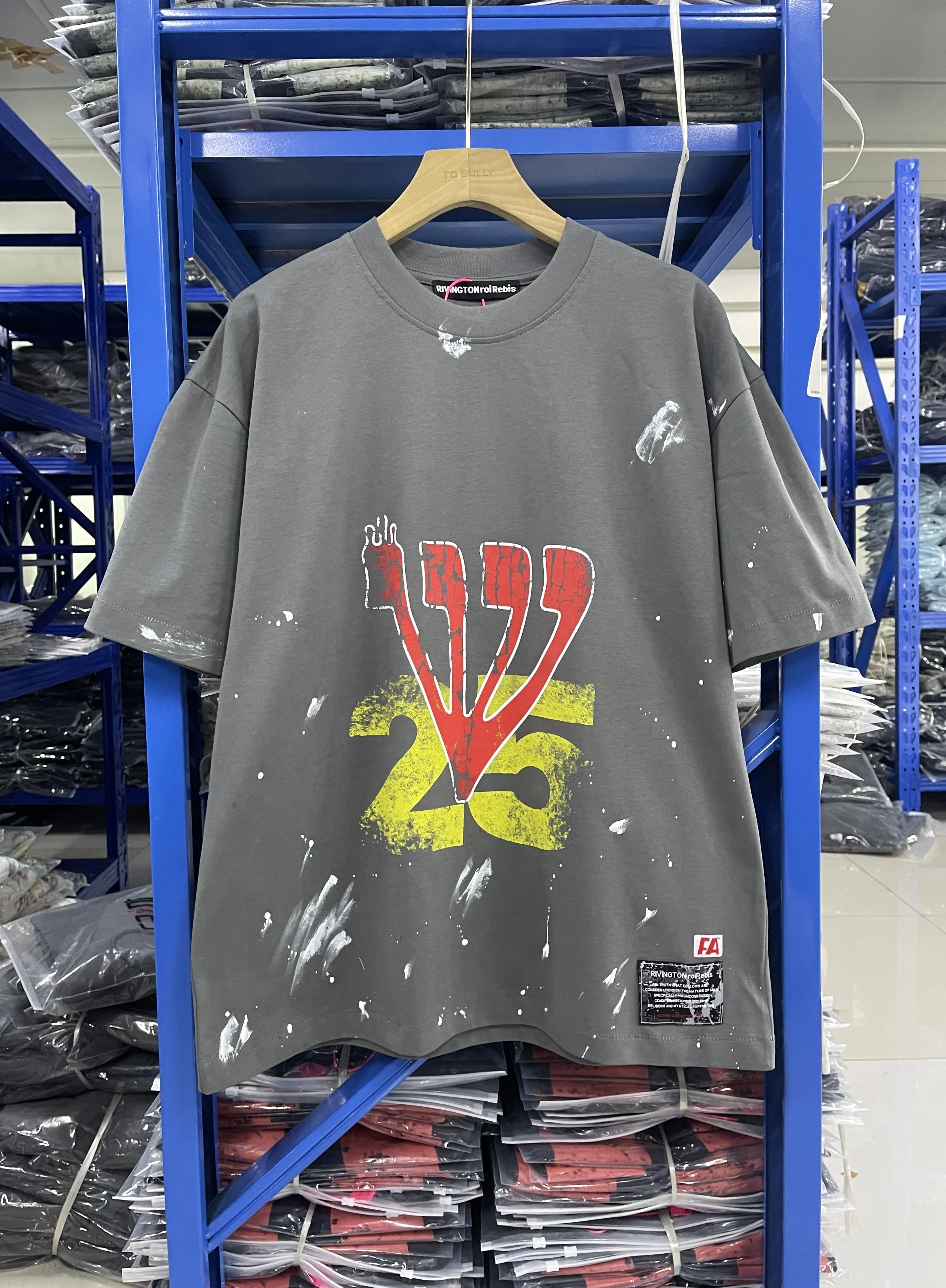 

Летняя футболка большого размера RRR-123, хлопковая футболка 25SS, топы с короткими рукавами, стираные мужские и женские футболки RRR123, мужская и женская черная одежда