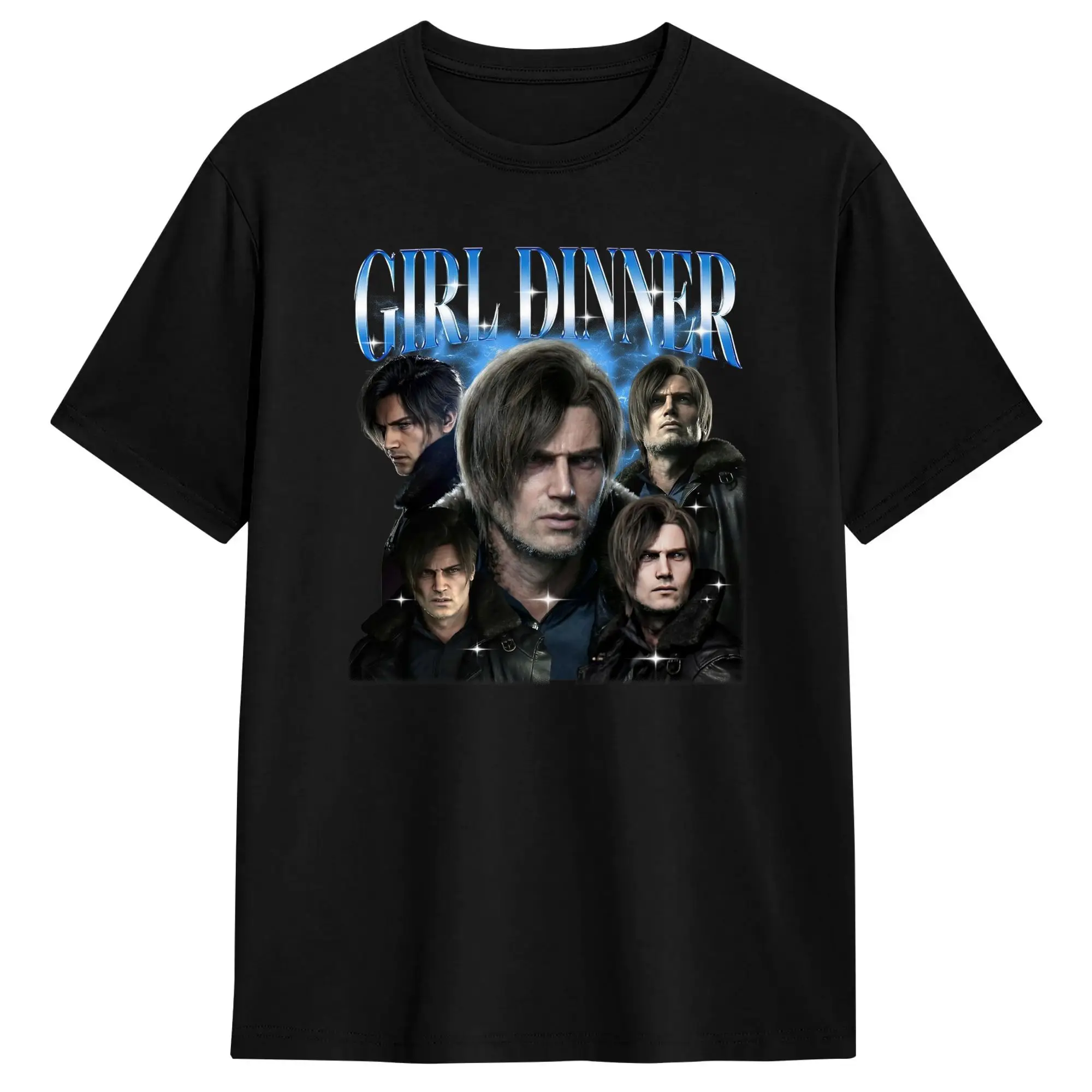 Residence Evil Leon S. Kennedy Bootleg T-Shirt Men  Streetwear T Shirts Crew Neck Popular Tee Shirt Pattern Plus Size Clothes