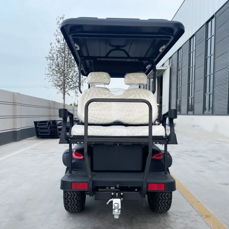 

Golf Cart 2/4/6/8 Seater Large Storage Compartments Electric Golf Cart White Seat With Headrest Off-Road Tires Bumper Sound Bar