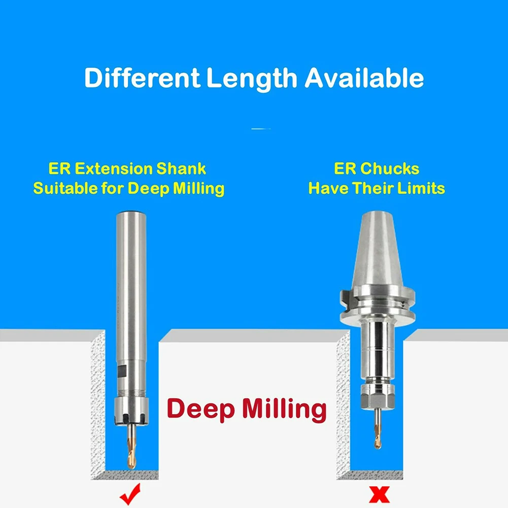 

1pc C-8-10-12-16-20-25-Mm ER-8-11-16-20-A Straight Shank Extension Mini Collet Chuck Improve The Hardness Of The Tool Shaft