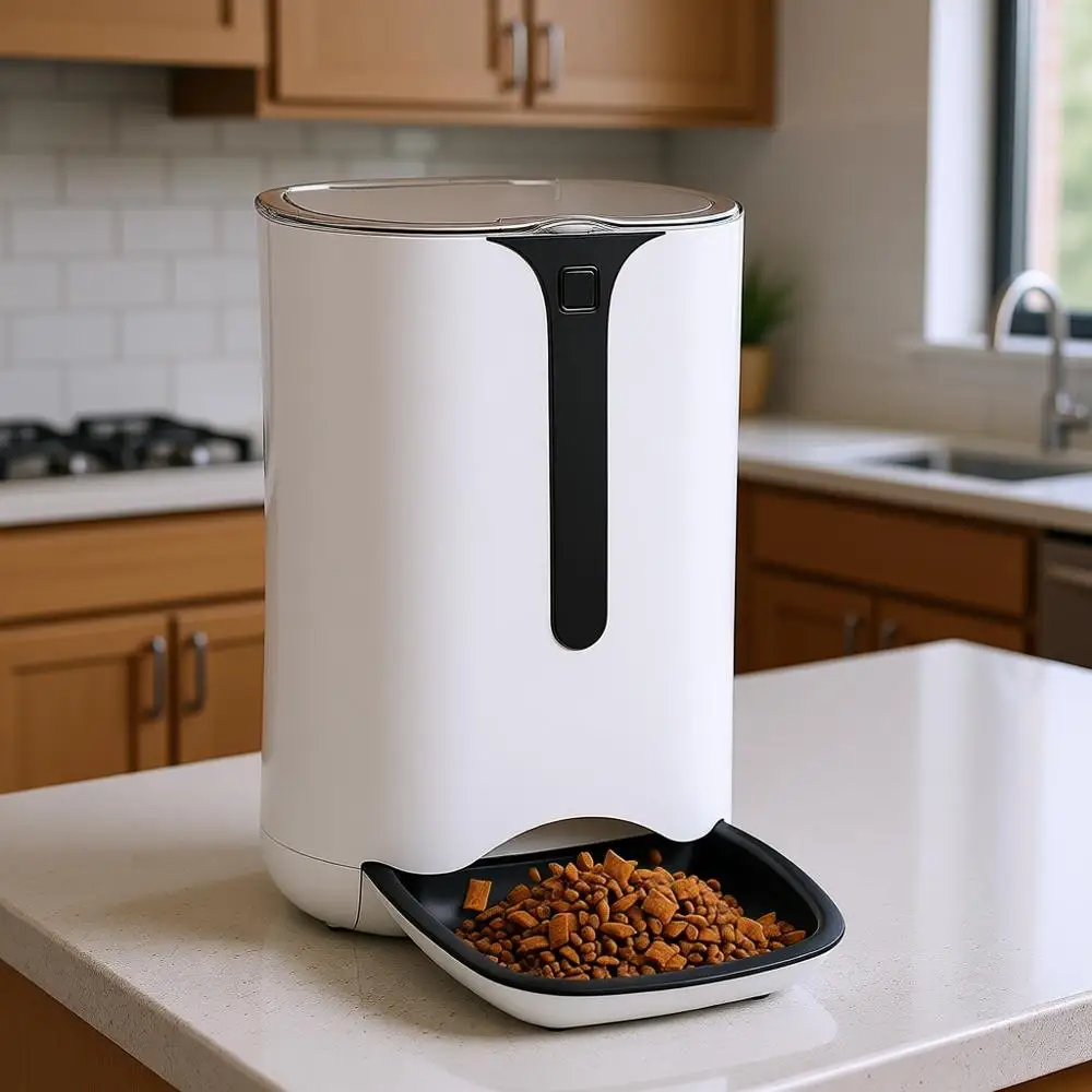 

Автоматический дозатор корма для животных с оповещениями, контролем порций, диктофоном и программируемым таймером для до 4 приемов пищи