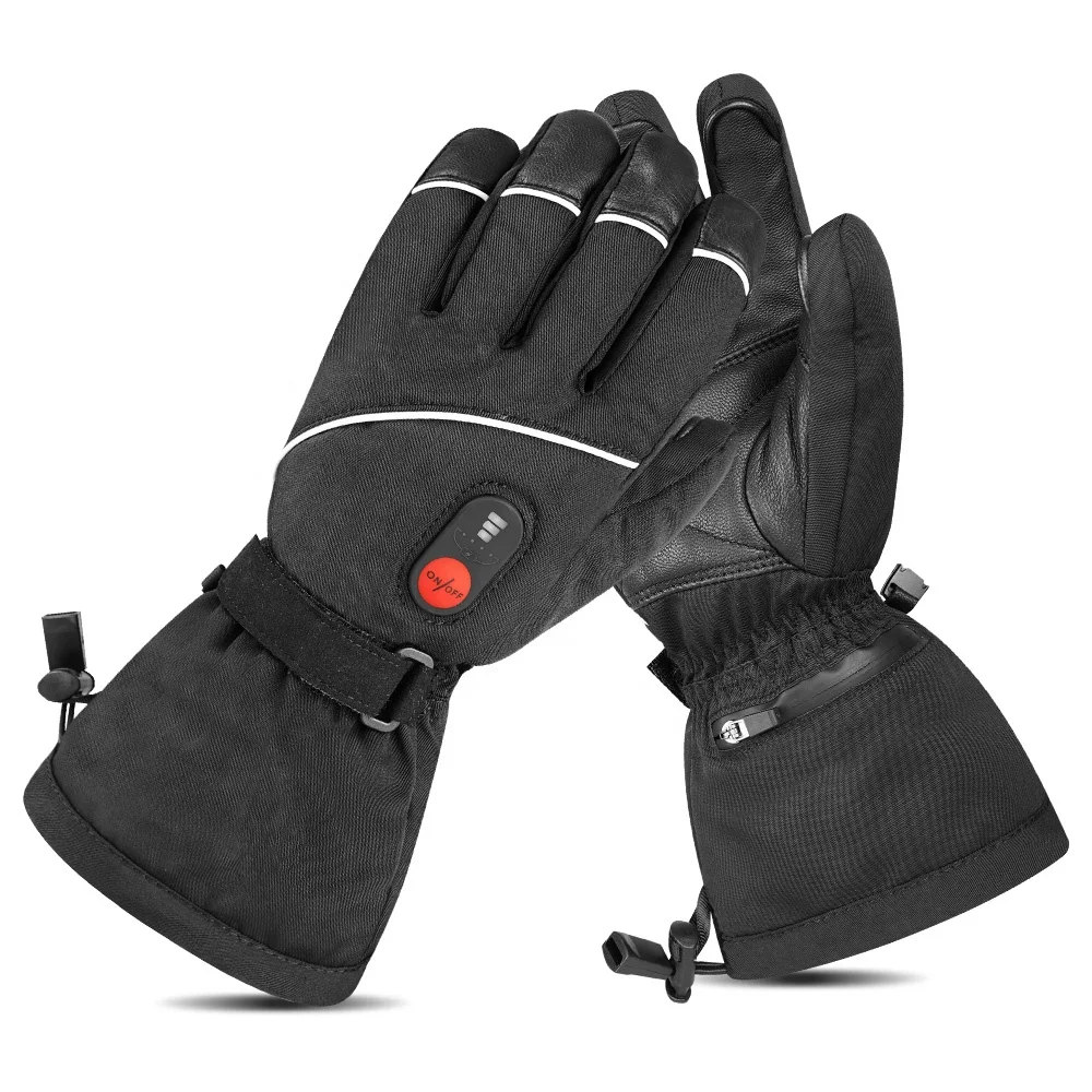 Customized Outdoor Heated Protection Glove Ski Gloves Rechargeable Electric Battery Warm Waterproof Breathable Snowboard Gloves