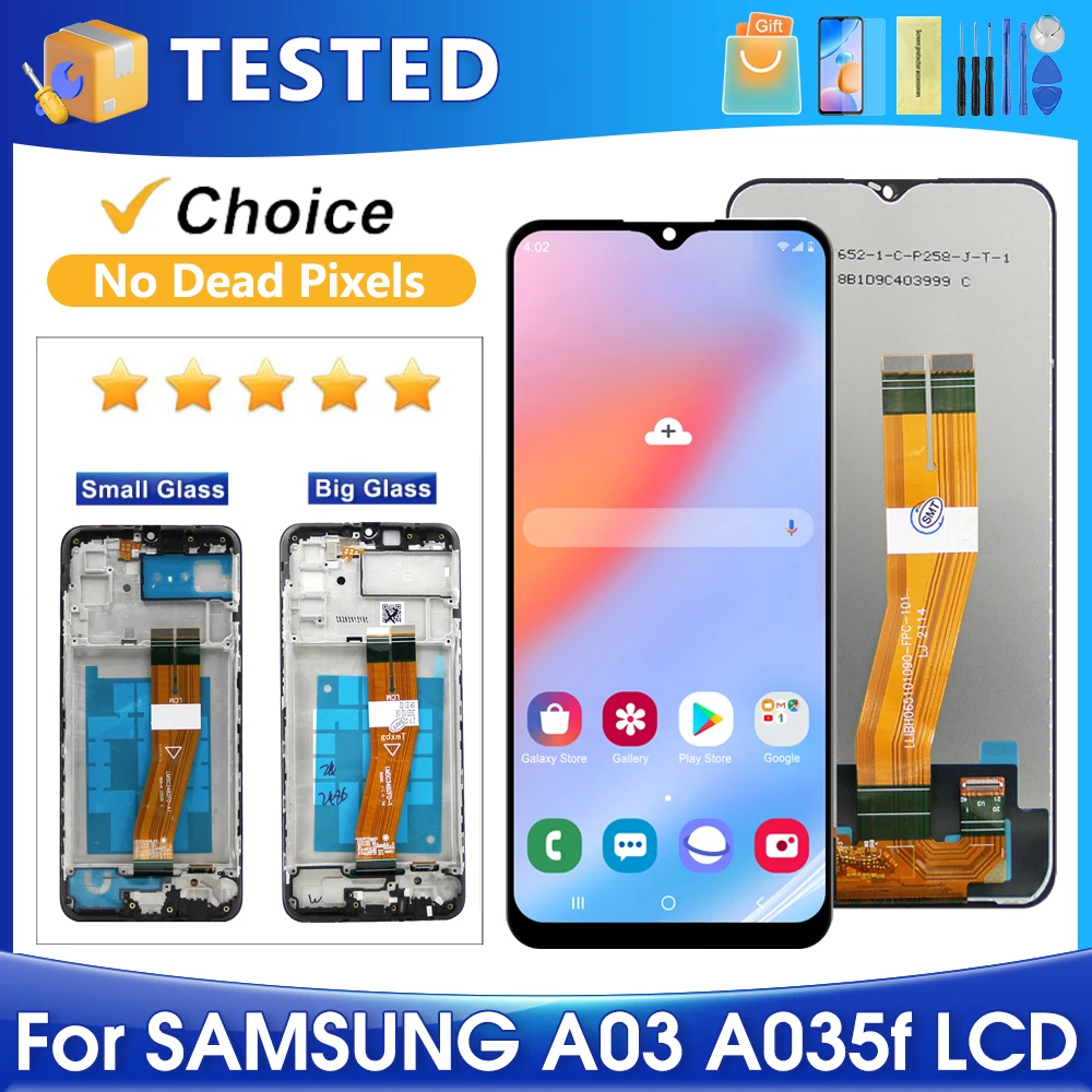 

6,5 ''A035 для Samsung для A03 A035F A035M A035G ЖК-дисплей сенсорный экран дигитайзер в сборе Замена