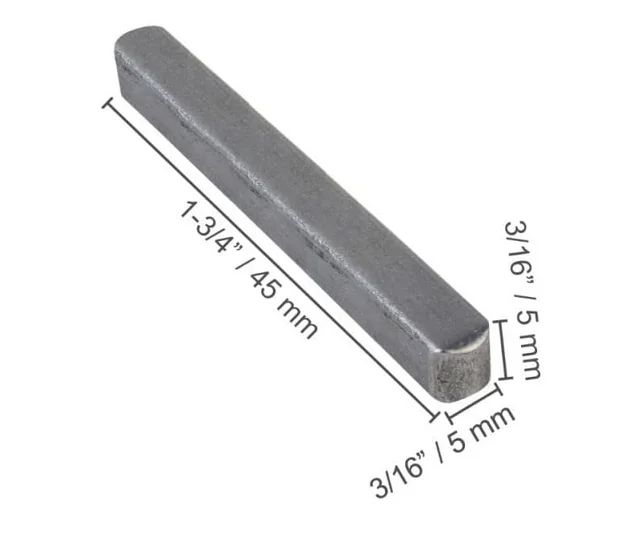 1Pcs 5mm x 5mm x 45mm Square Axle Key For Coleman BT200X BT200X-G BT200X-O CK100 79cc 3 HP Mini Dirt Pit Bike Go Karts