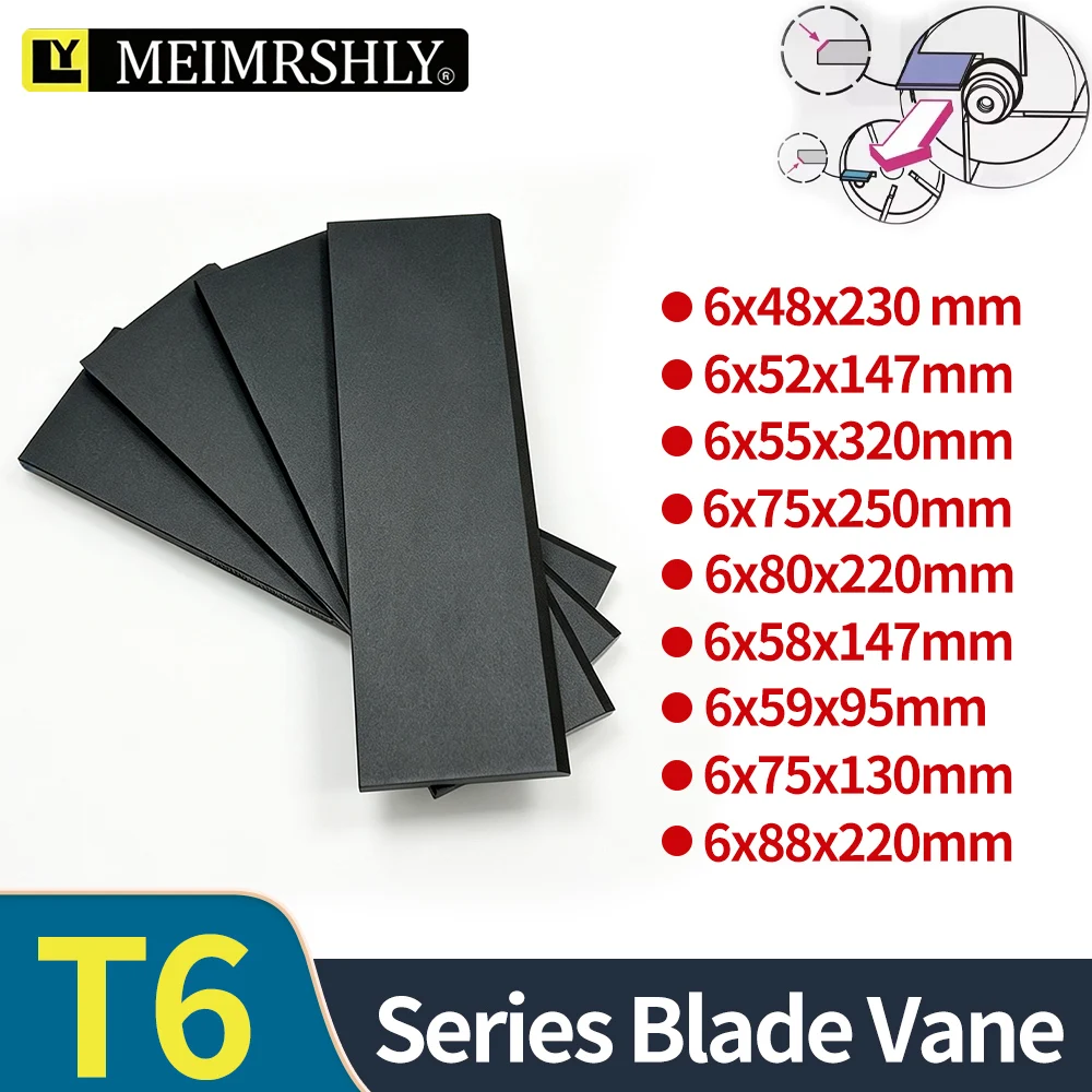 6x55x320m 4pcs Sliding Vanes  VTF250/DFT250 Pump Blades Compatible with KRX1 3 5 6 7 Vacuum Air Pump Parts