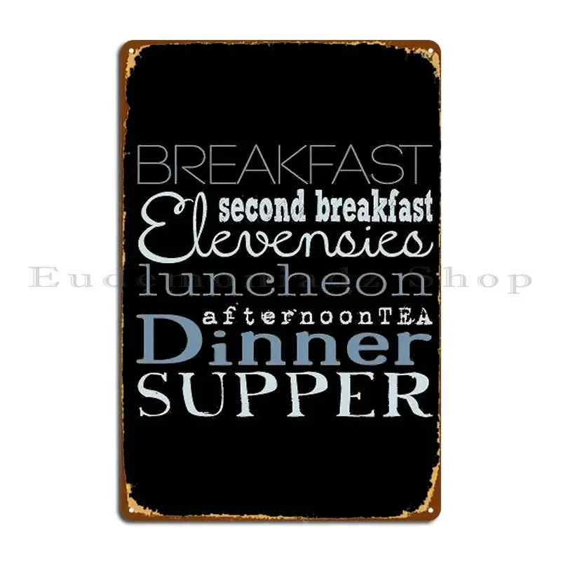 7 Meals Metal Plaque Mural Design Cinema Customized Living Room Tin Sign Poster