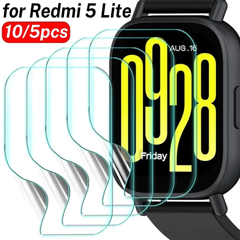 

10/5 шт. мягкие защитные пленки из ТПУ для Mi Redmi Watch 5 Lite, прозрачная гидрогелевая пленка с защитой от царапин HD для Xiaomi Redmi Watch 5 Lite