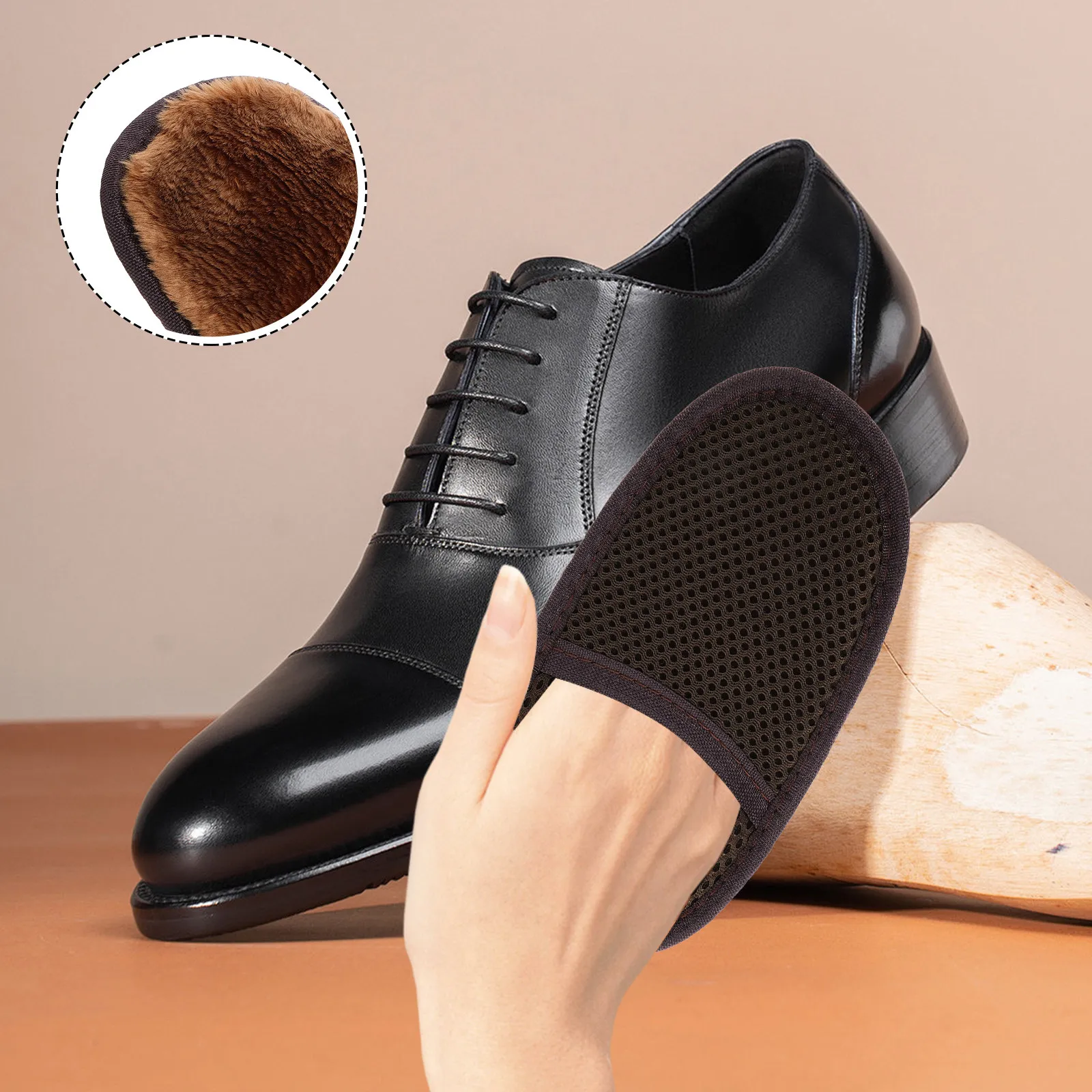 Shoe Polishing Gloves High Absorbency Imitation Wool Buffing Mitts for Shoes Boots Car Detailing Shoe Shine Cleaner