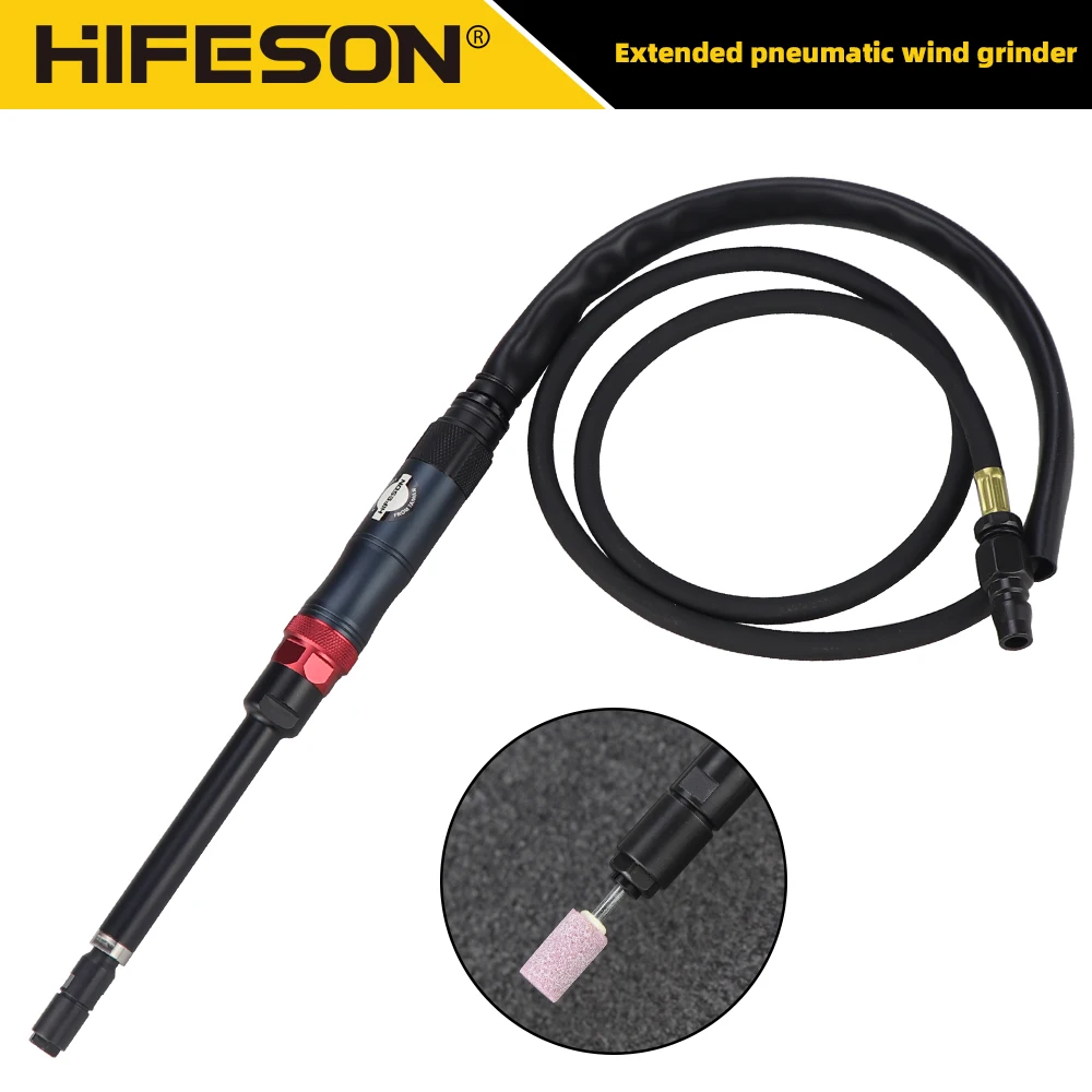 

HIFESON 290mm Extended Air Micro Die Grinder Kits Pneumatic Grinding Pen Mini Pencil Polishing Engraving Tools