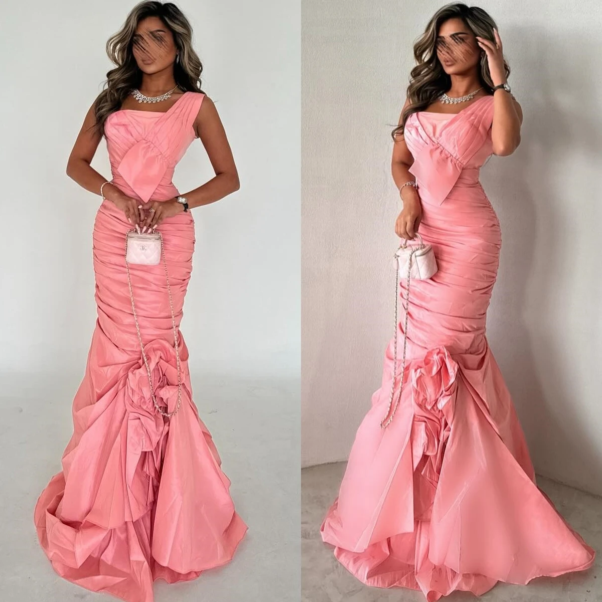 Maßgeschneiderte Meerjungfrau mit einer Schulter, ärmellos, elegantes klassisches Abendkleid, zarte Promi-Kleider, modisches Temperament-Partykleid