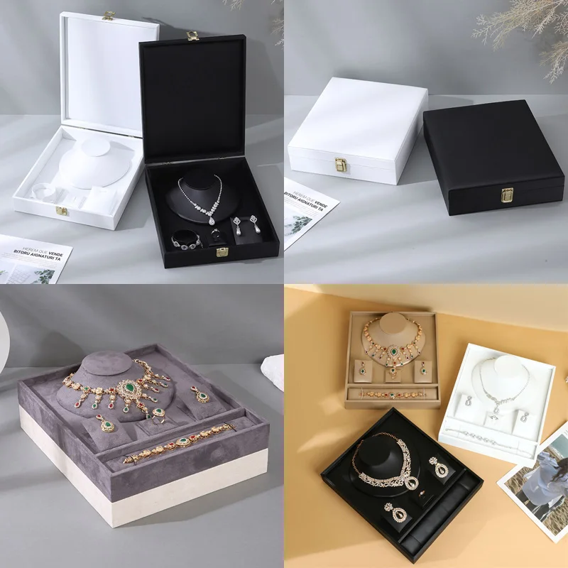 

set jewelry packaging box stackable necklace ring display tray jewelry store counter bracelet earring storage rack