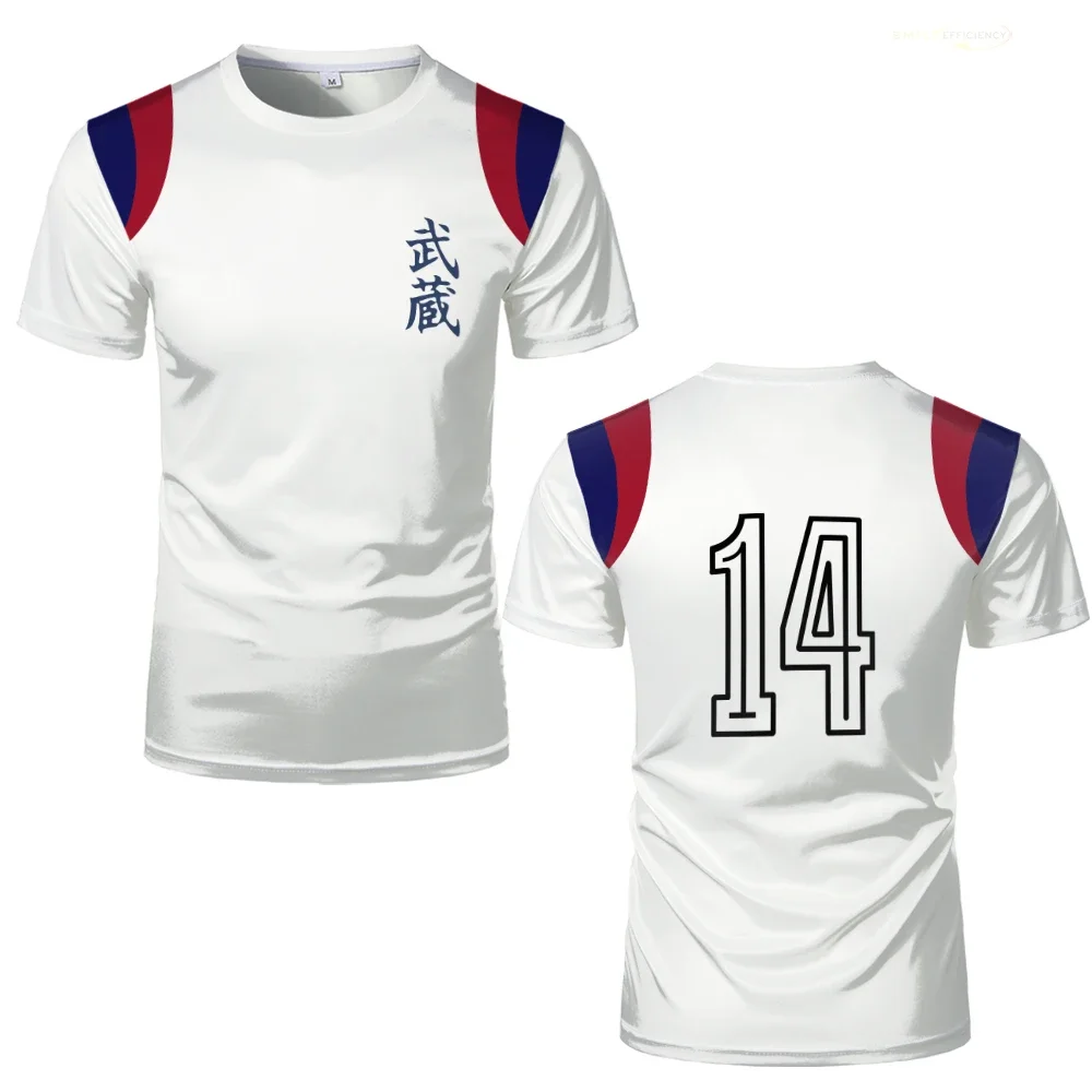 

Short Sleeve Captain Tsubasa Men's Cosplay Costume, 3D Printed T-Shirt, High Quality Customizable Name