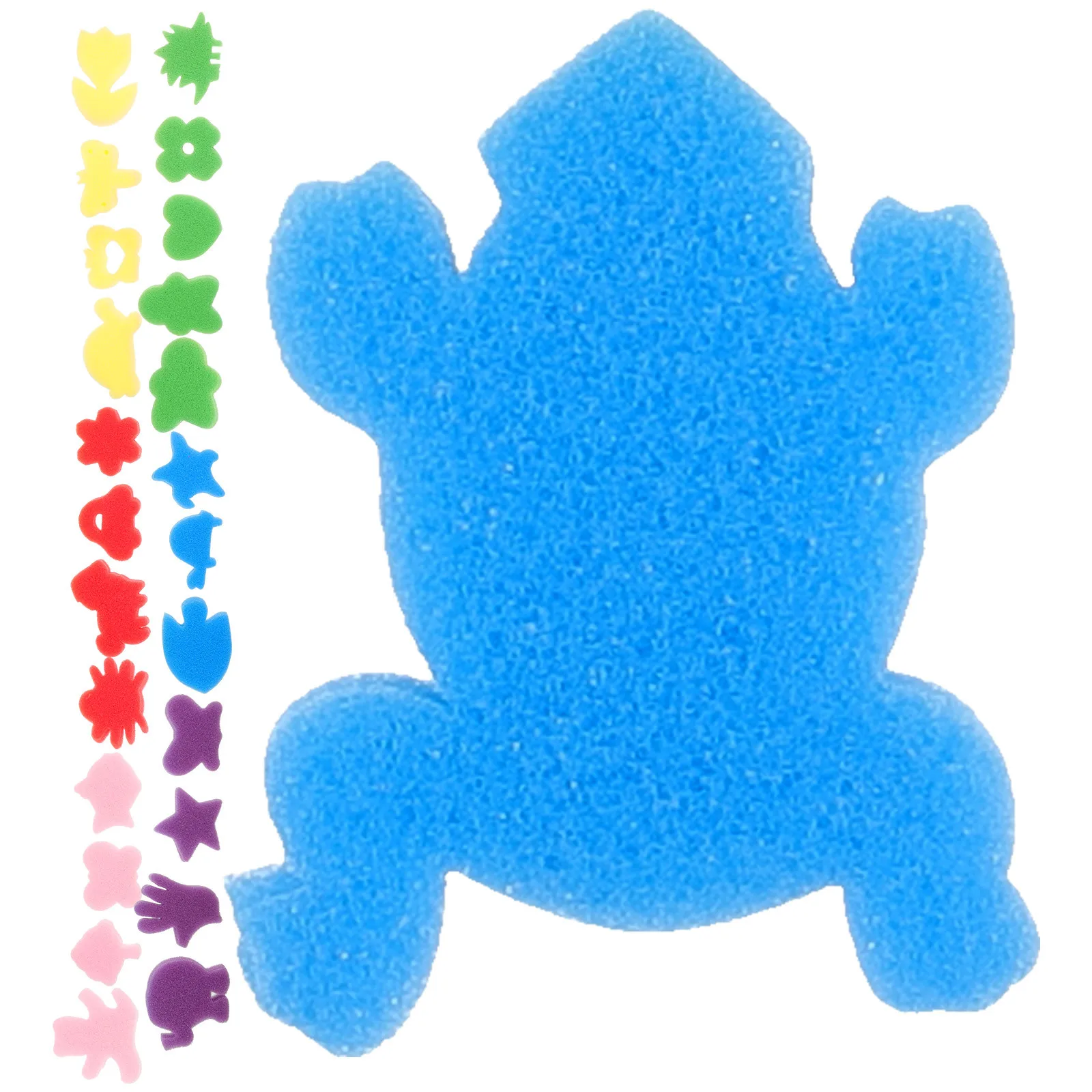 24Pcs Art Painting Sponge Set Washable Reusable Sponge Brushes for Drawing DIY Craft Fun Assorted Patterns Bright Colors