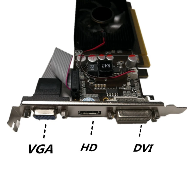 2X GT210 1GB DDR2 64Bit Graphics Card PCIE 2.0 GPU -Compatible DVI VGA Desktop Video Card