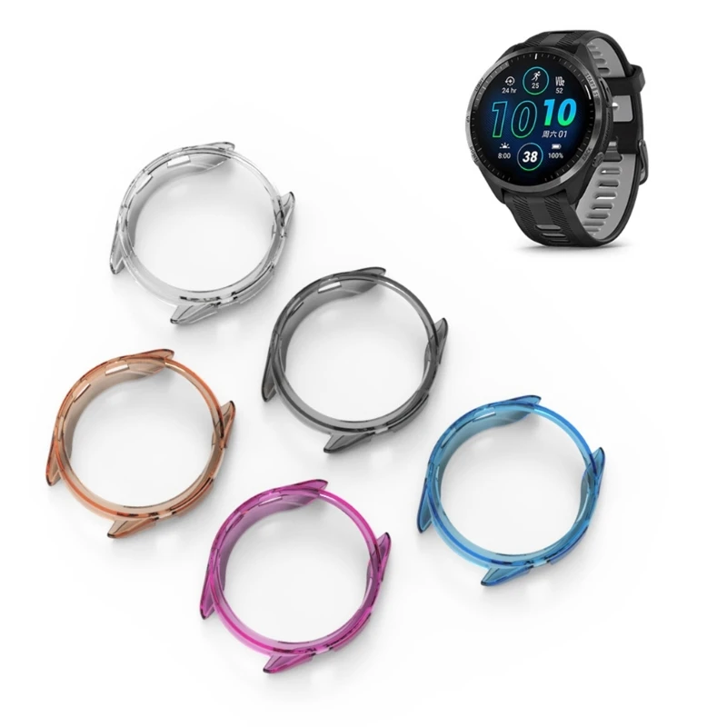 Smartwatch Anti Dust Waterproof Shockproof Housing Sleeve Frame Bumper-Shell TPU-Suitable for Garmin-Forerunner 965