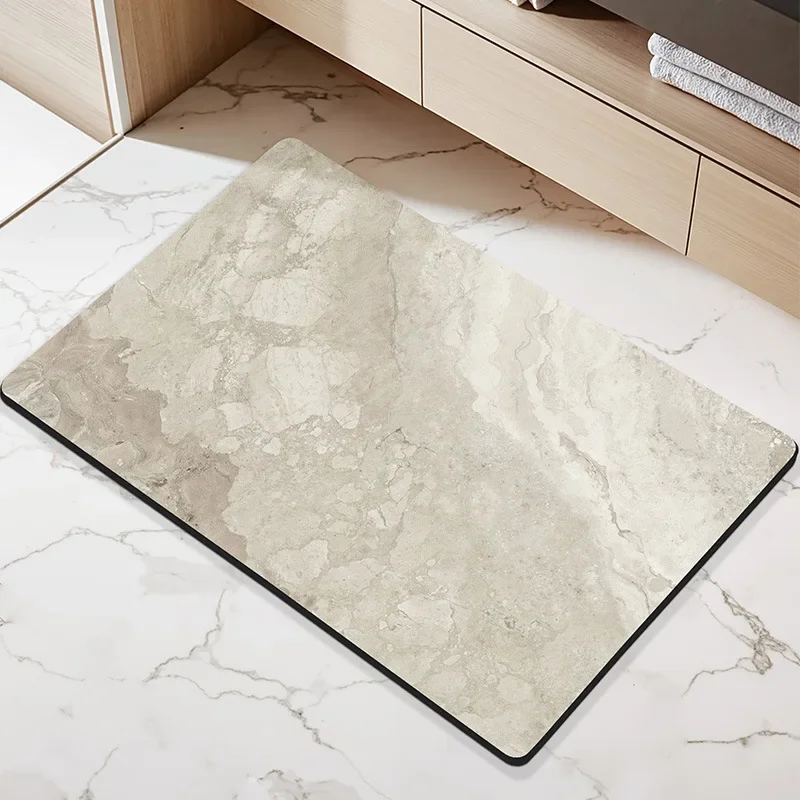 Bathroom Mat, Square, Absorbent, Non Slip, Quick Drying, Machine Washable, Home Decor, Bathtub Mat, Durable, Soft, Rugs