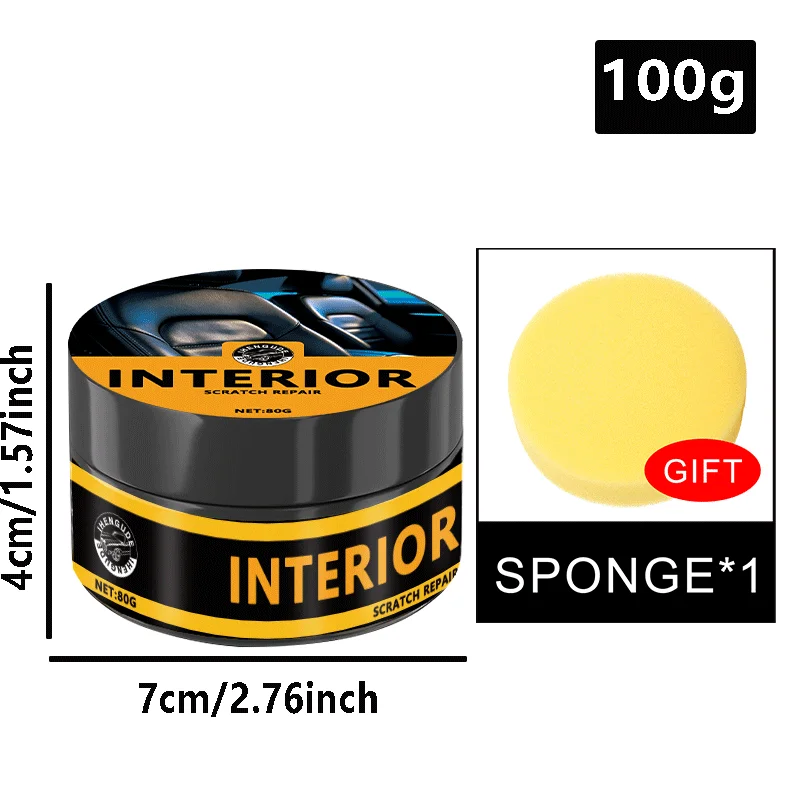 Crema Reparadora de Arañazos para Interiores de Auto Fácil de Usar - Kit para Tablero y Superficies Plásticas - Elementos Esenciales para el Mantenimiento del Vehículo