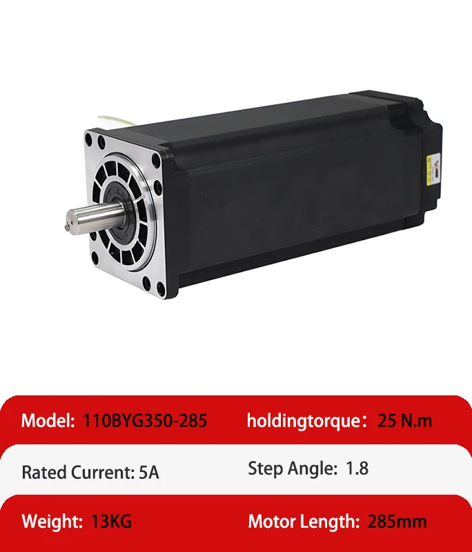 Close Loop Hybrid NEMA 42 25N.m 110 Frame 285mm Length Stepper Motor 3-phase 1.2 Degree with Encoder Driver Kit