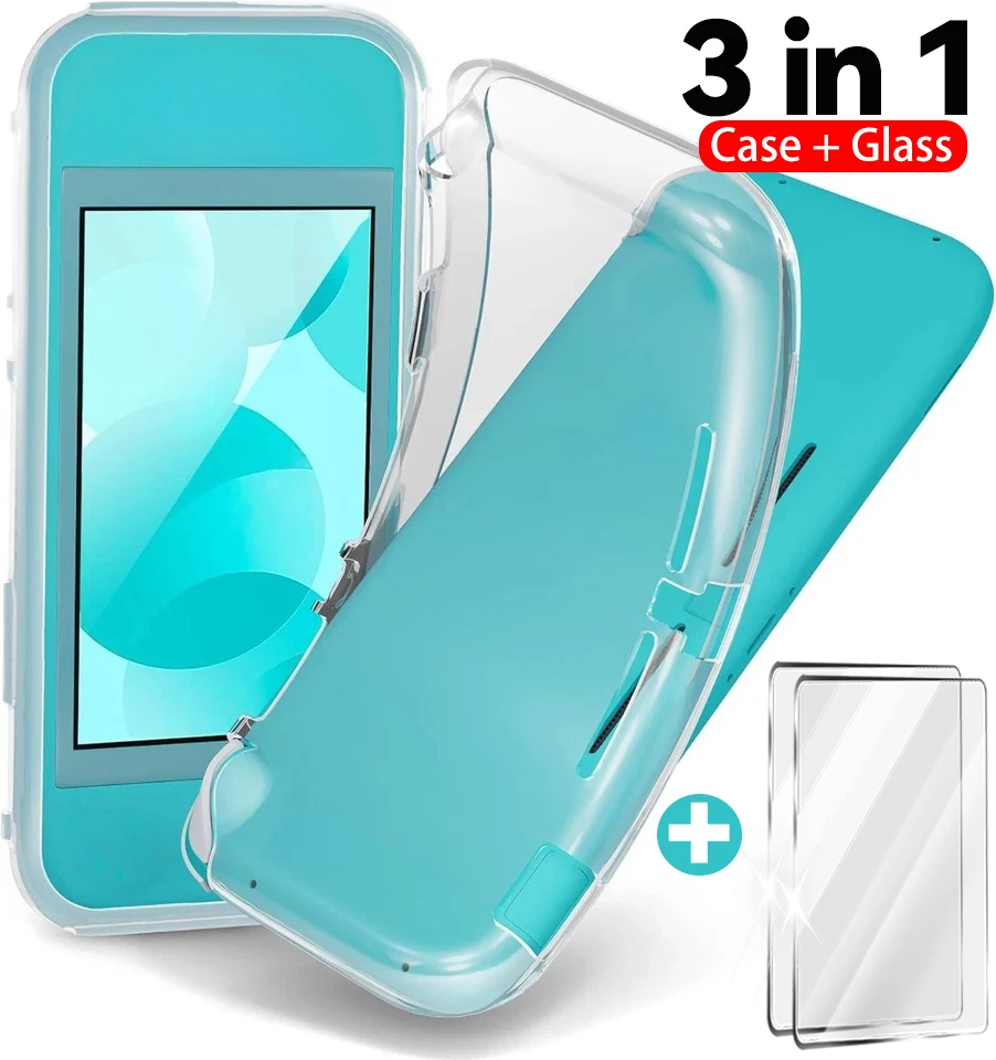 Для Nintendo Switch Lite кристально чистый чехол из ТПУ с защитной пленкой для экрана из закаленного стекла для Nintendo Switch Lite