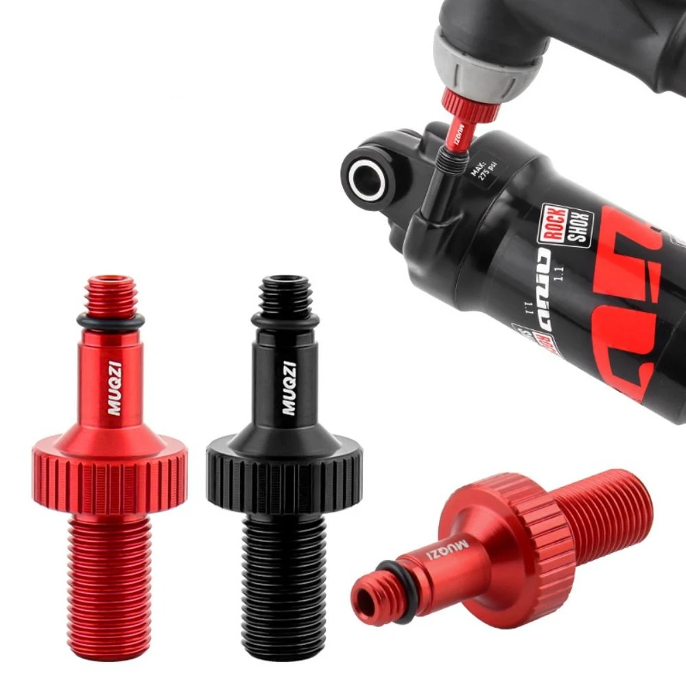 Aluminum Alloy Rear Shock Valve Adapter CNC with 7 Sealing Ring Pump Valve Adapter Anti-corrosion Ultra Light