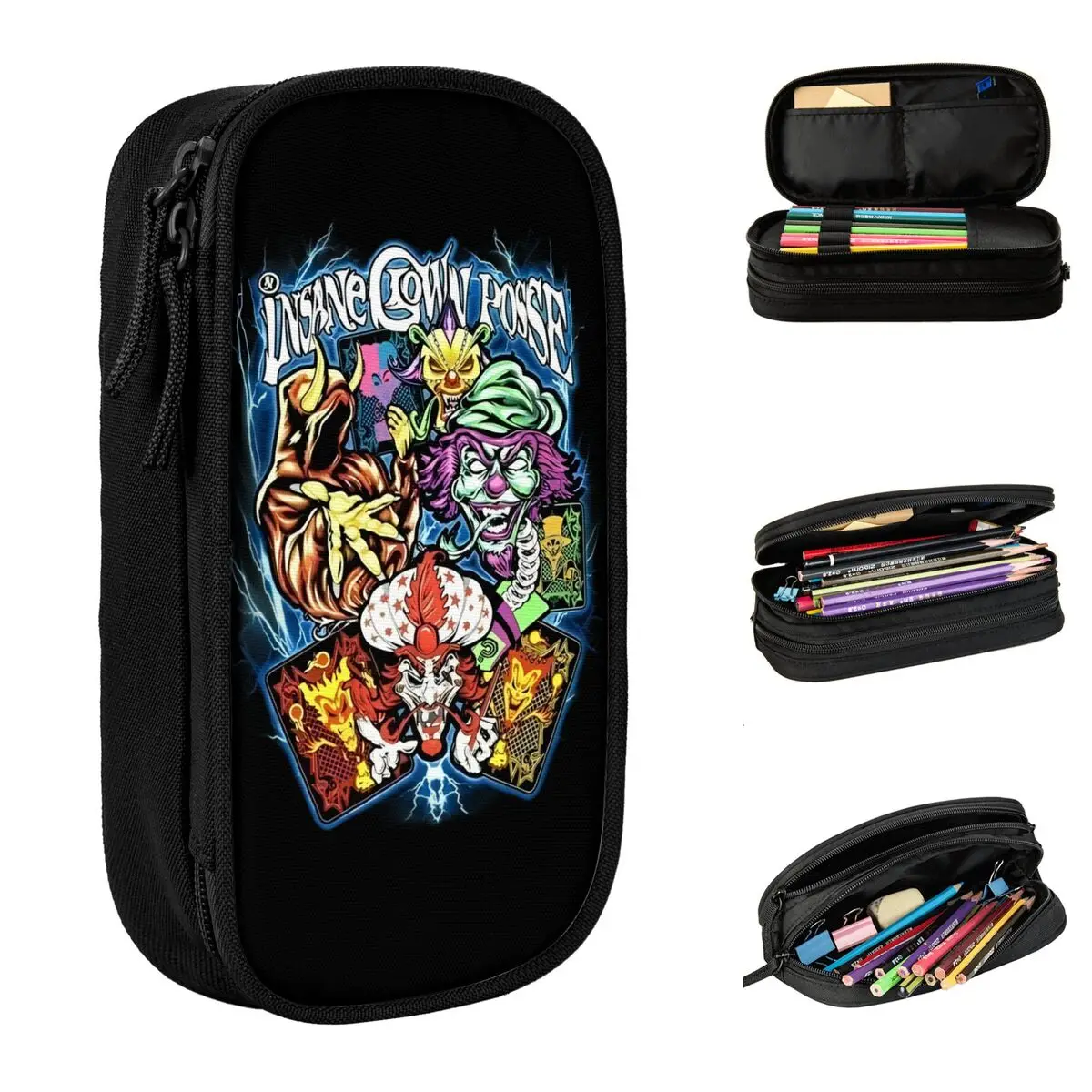 Insane Clown Posse Pencil Case ICP Violent J Shaggy 2 Dope Pencilcases Pen Holder for Girls Boys Bag Students School Stationery