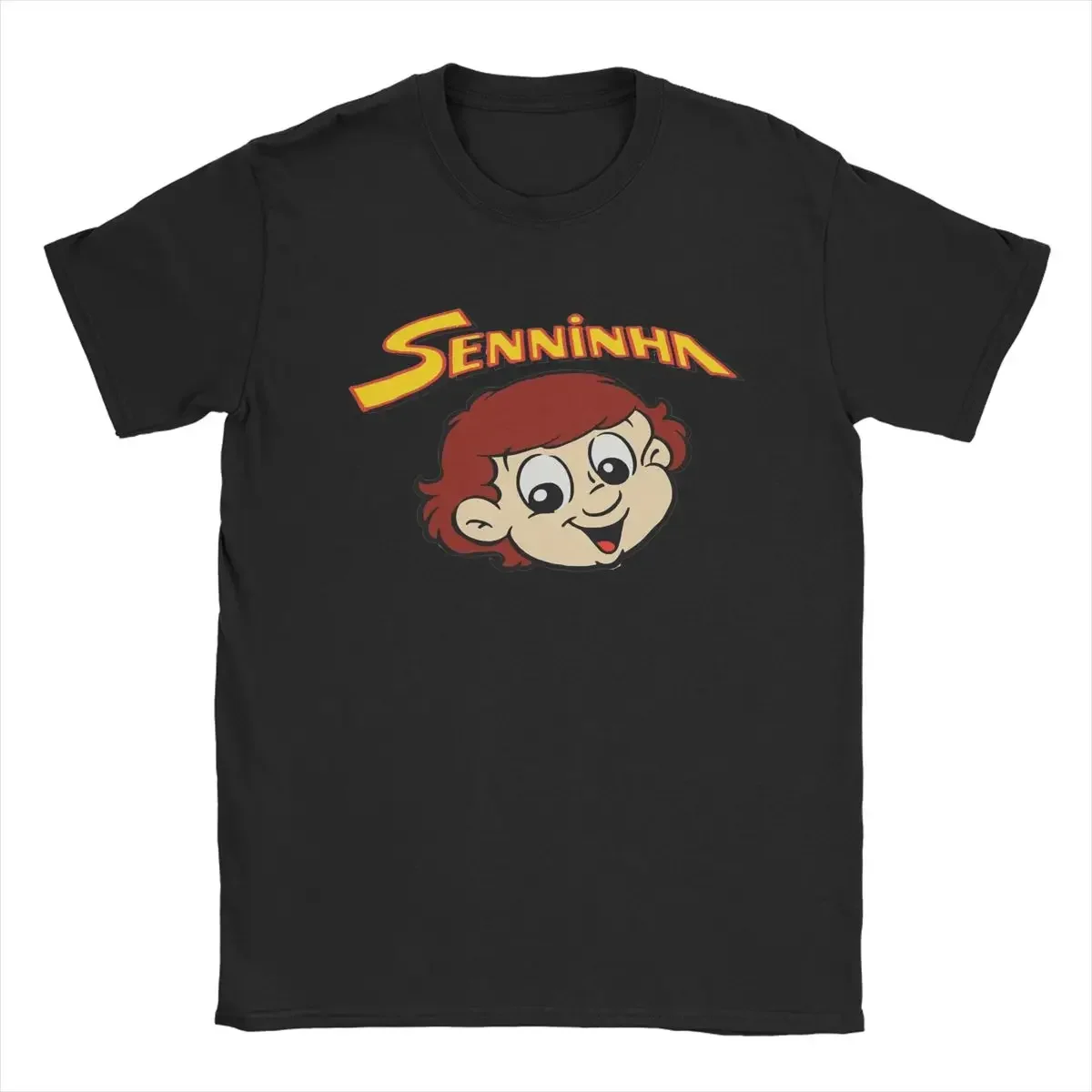 Senninha Ayrton Senna Cartoon Accessories Women Short Sleeve Funny T Shirt Graphic Print Clothes Unisex Funny Retro T-Shirt