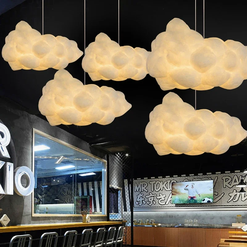 Modern Originality Cloud LED Pendant Lights Living Children Room Lighting Decor Chandelier Indoor Hotel Hanging Lights Fixture