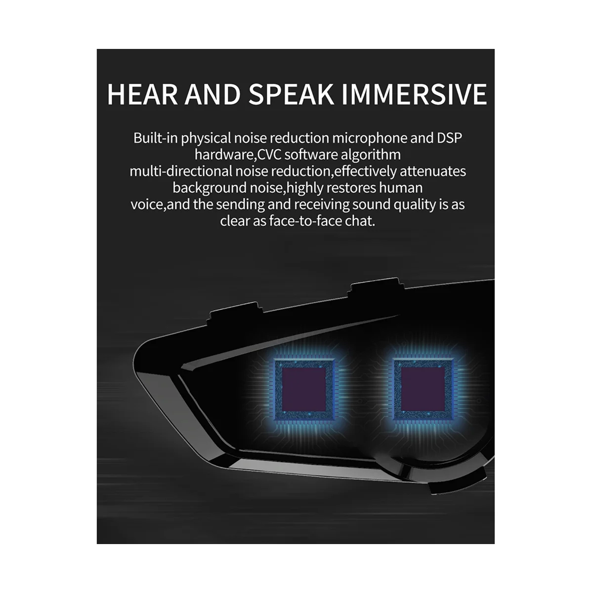 

Motorcycle Riding Helmet Bluetooth Headset Hard Label Built-in Intercom and Music Sharing Function Apply to Half Helmet