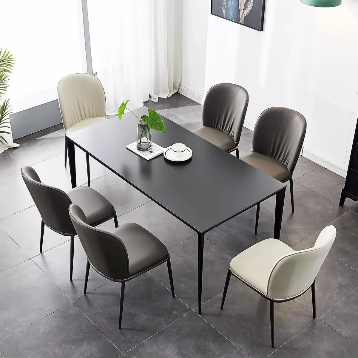 Special offer Nordic Italian Minimalist Home Dining Table and Chairs Light Luxury Designer High-end Dining Table and Chairs