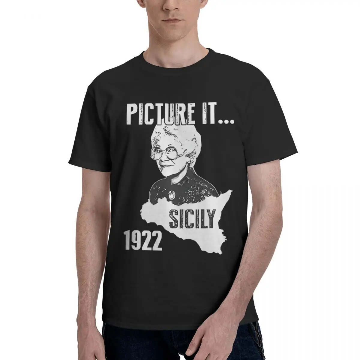 

Изображение IT- Sicily 1922 Golden Girls, 100% хлопок, повседневная дышащая удобная футболка Kawaii с короткими рукавами и графическим рисунком