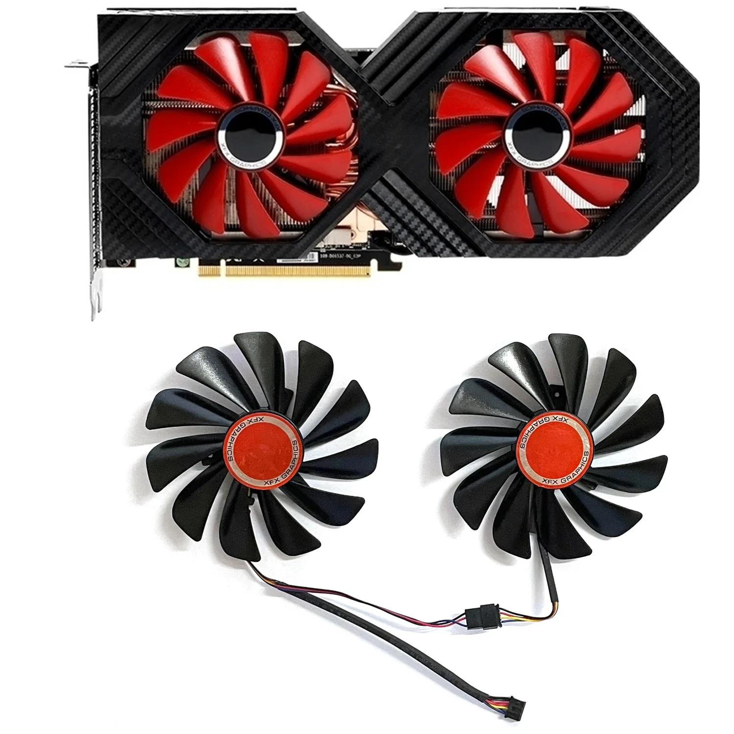 

2PCS New CF1010U12S FDC10U12S9-C 4PIN 95MM for XFX XFX Radeon RX Vega 56 RX Vega 64 Non-public XFX RX580 590 GPU graphics card