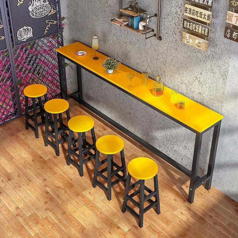 Cocktail High Counter Bar Table Reception Desk Night Club Outdoor Bar Table Wine Industrial Long Mesa Alta Furniture WK50BT