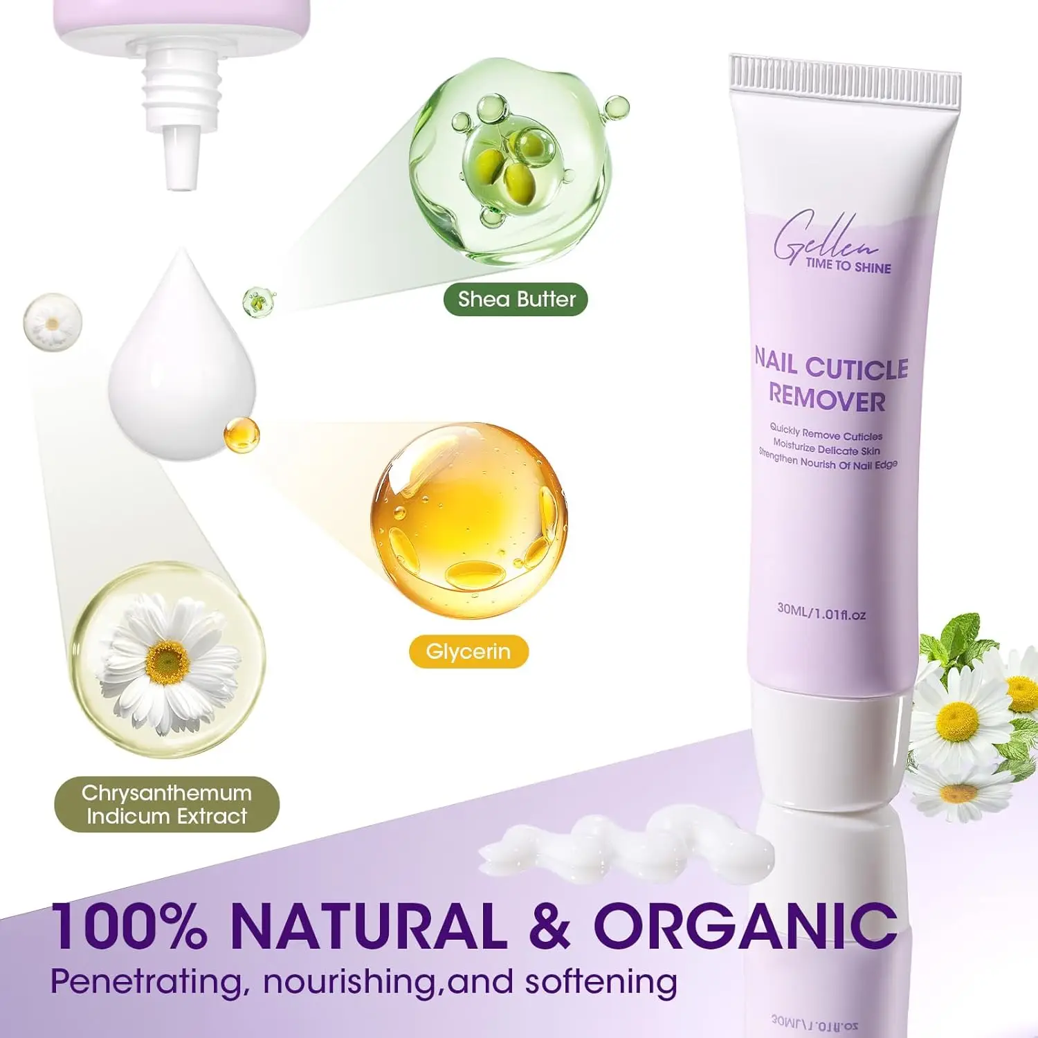 GELLEN Nail Cuticle Remover Moisturizing Professional Softener Skin Care Dry Dead Overgrown Cuticles Polygel Nails Supplies