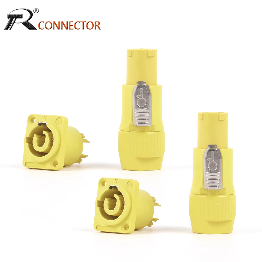 10pcs PowerCON Connector 3 Pins NAC3FCA&NAC3MPA-1 Power Male Plug Power Female Chassis Socket Professional Speaker Connector