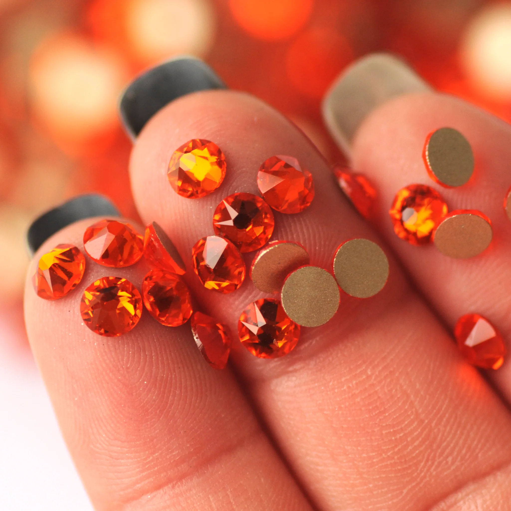 Yanruo 2088 Glitzer-Hyazinthen-Strasssteine mit Flacher Rückseite, Nicht-Hotfix-Kristalle für Bastelarbeiten, Nagelkunst und Kleidungszubehör – Detail 5
