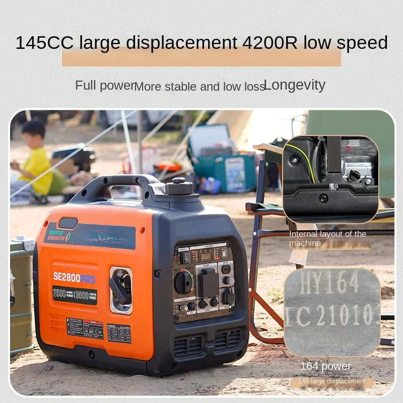 Gasoline Generator Household Micro 220v Silent Inverter 3KW RV Outdoor Portable Camping Portable