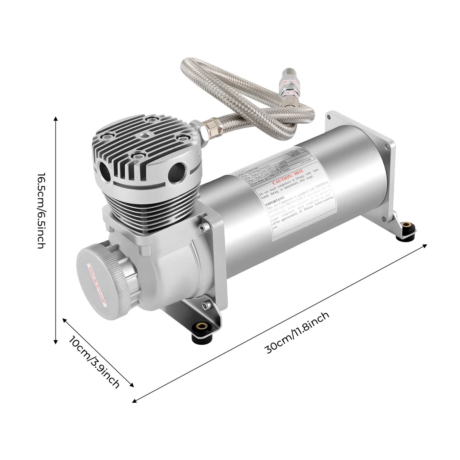 

Air Compressor Kit Heavy Duty Air Train Horn Suspension Compressor 12V High Performance Compressor for Automotive Vehicles