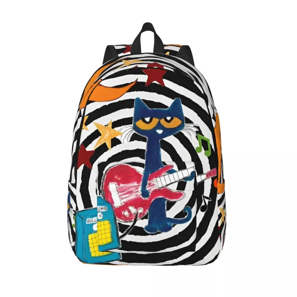Pete The Cat I Love My White Shoes Cool Backpack High School  display picture 1