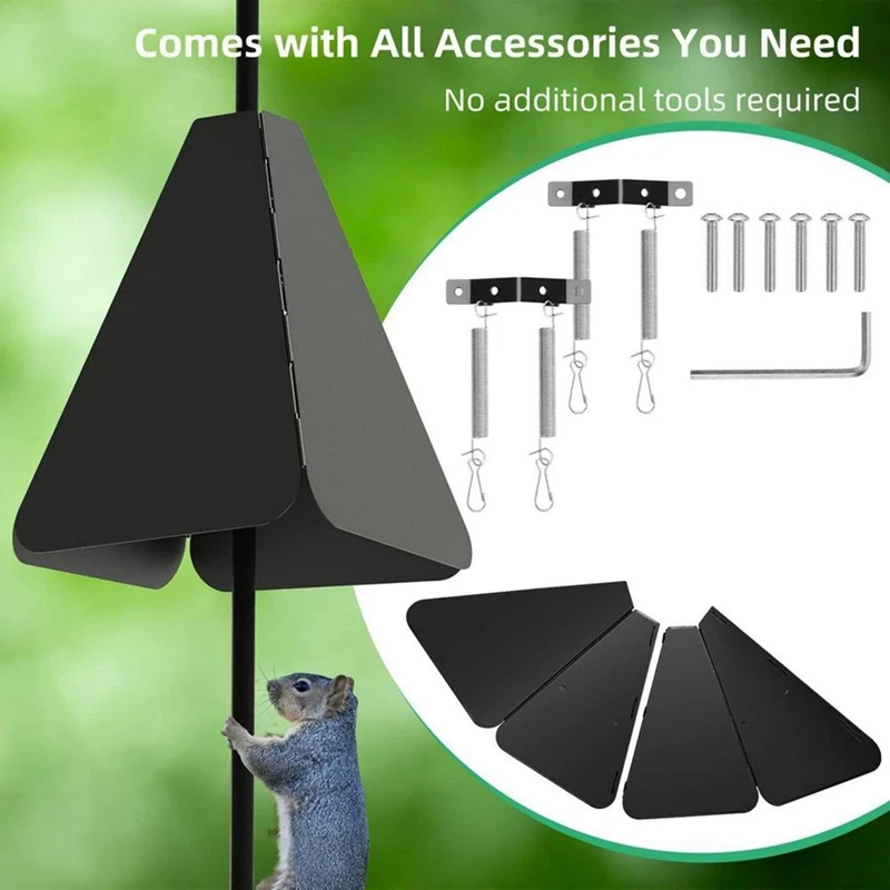 

Bird Squirrel Baffle Clear Dome Wrap Squirrel Guard Bird Feeder Pole Rain Proof Hanging Bird Rain Cover Retail