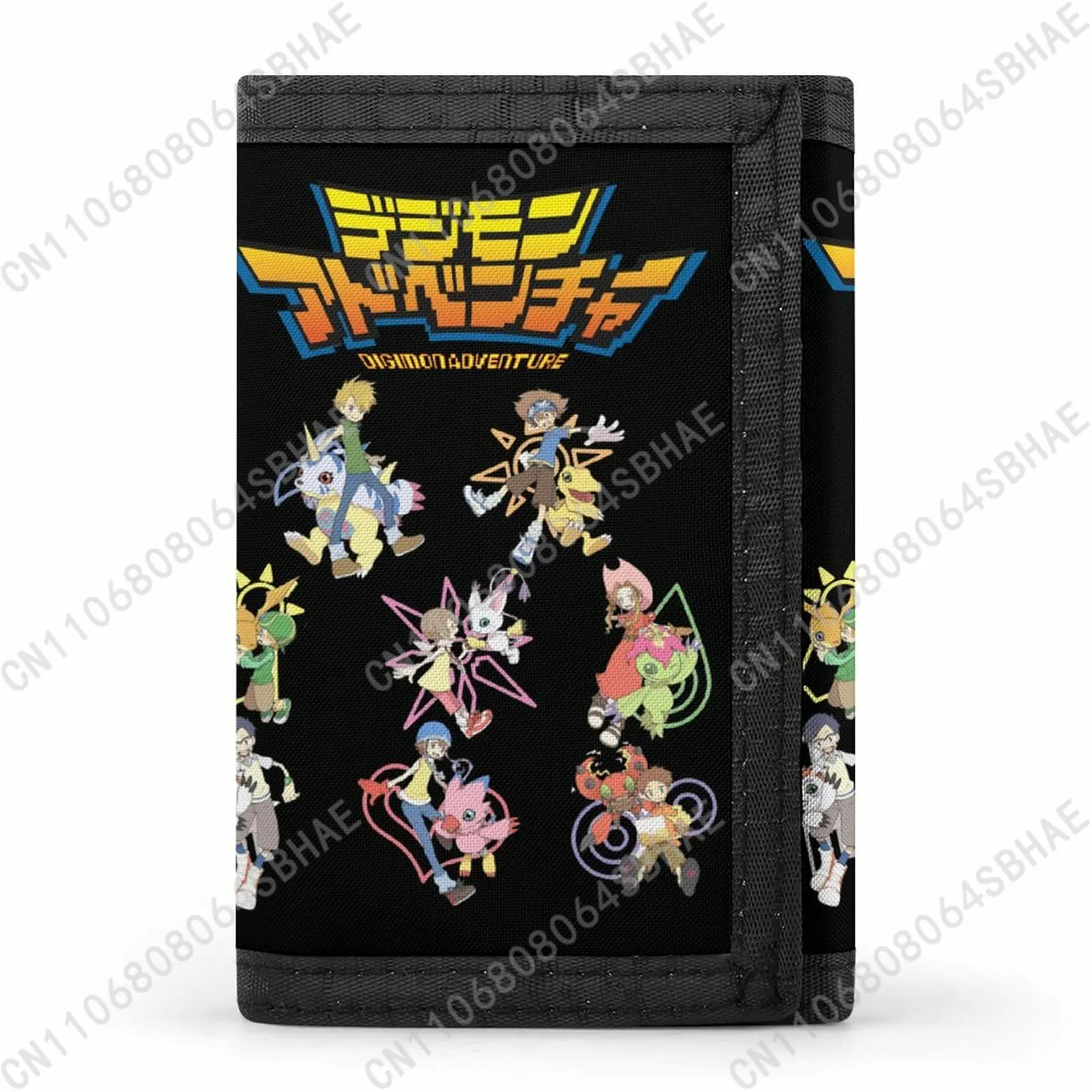 

Digimon Adventure Trendy Tri Fold Wallet Teenage Girls Boys Slim 3 Fold Card Personalized Pattern Purse for School Daily Use