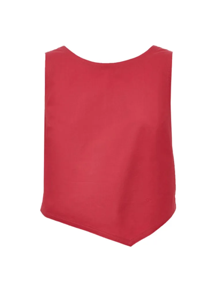 

Knot Decorative ort Svel round Ne Vest irt Women's Original Design Cotton Thin Summer Faion Ladies