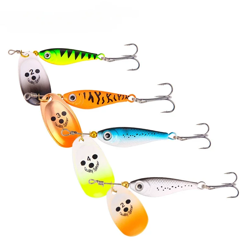 

1pc 11g 15g 20g Rotating Metal Spinner Fishing Lure Smooth rapid Bright Artificial Hard Baits Crap Bass Pike Treble Hook Tackle