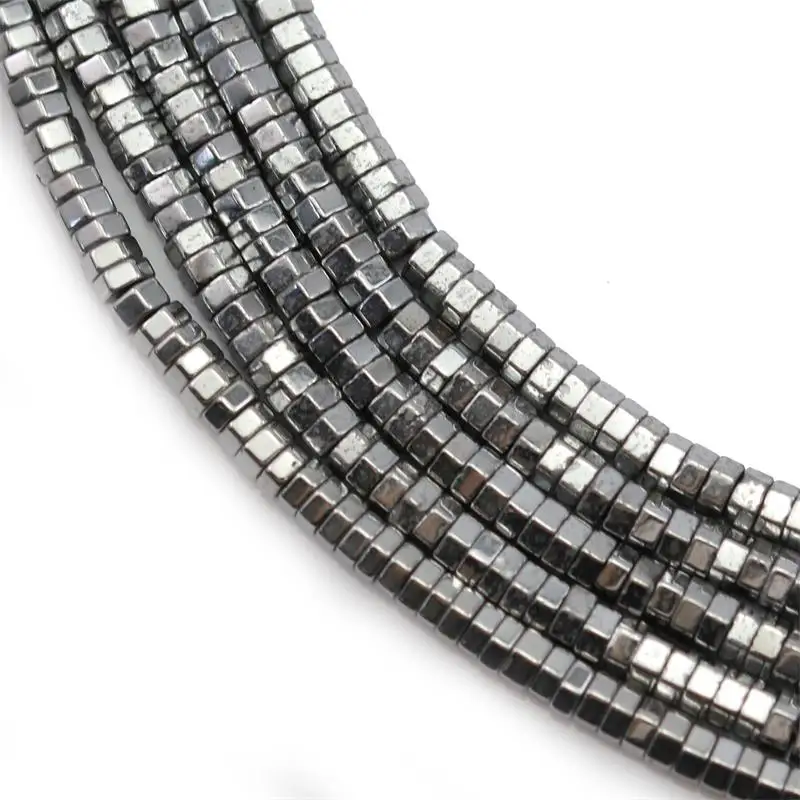 

Hematite silver plated Stone Beads Hexagon Nut 1x2mm Material For Jewelry Making Bracelet Necklace Earrings DIY