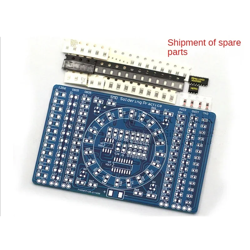 SMT SMD Electronic Component Welding Practice Board Soldering DIY Kit Resitor Diode Transistor By start Learning Electronic