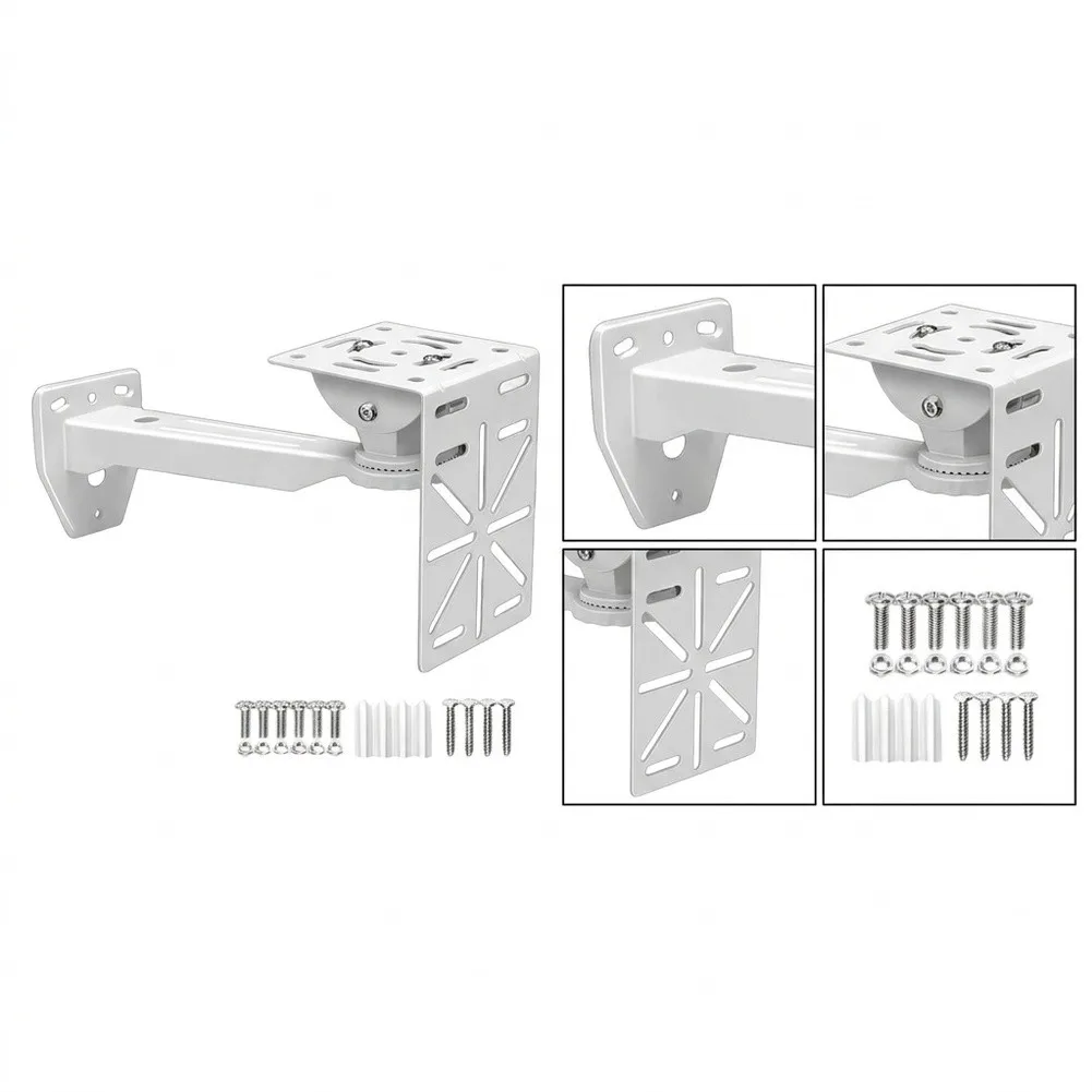 For Outdoor Security 30cm Adjustable Pole Mount Surveillance Bracket Heavy-duty Metal Secure Camera Attachment