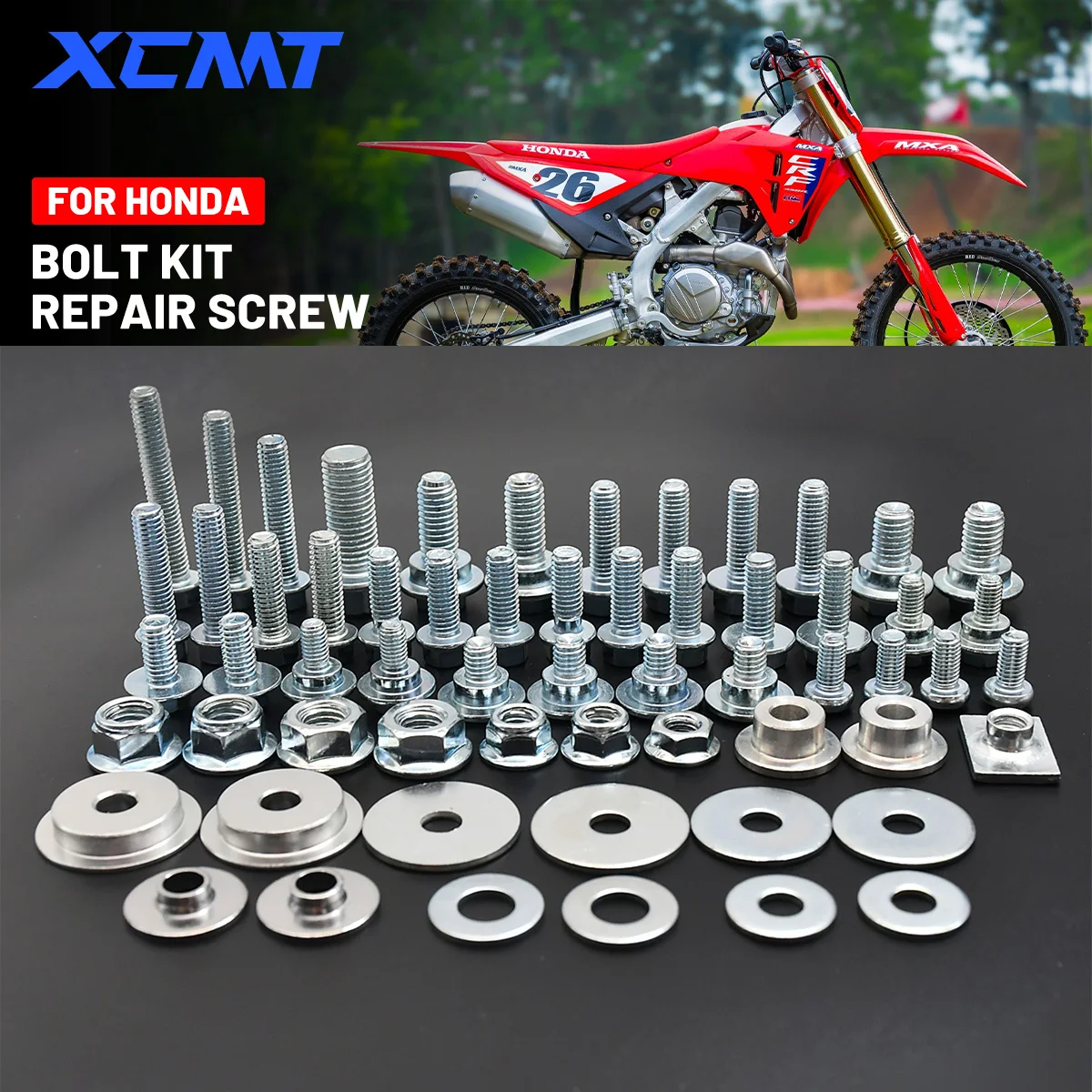 Hardware Bolt Full Plastics Fastener Kit For Honda CR CRF CRF-R CRF-RX CRF-X 125-450 2003-2025 Motorcycle Parts