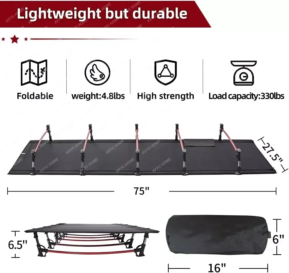 Foldable Outdoor Ultralight Camp Bed, Multi-purpose Children's Bed, Outdoor Camping Folding Bed, Ultralight Camping Bed