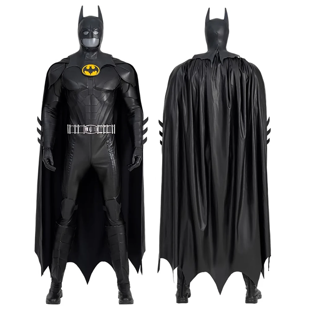 costume-de-super-heros-michael-keaton-combinaison-de-cosplay-avec-cape-chauve-souris-tenue-de-fete-d'halloween